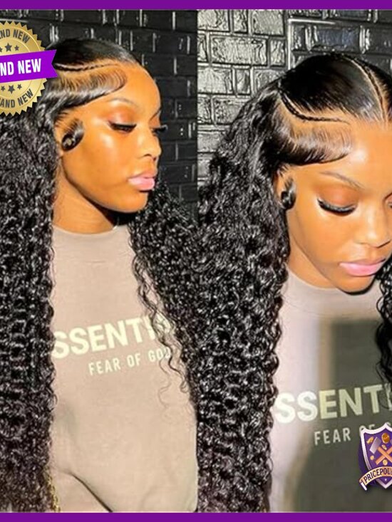 20 Inch Human Hair Glueless Wig Pre Plucked Water Wave Lace Front main image 6